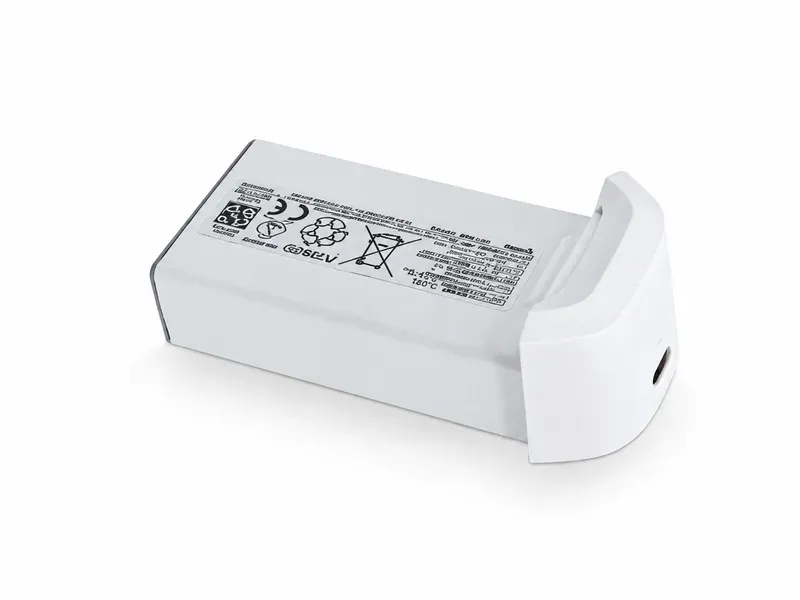 Compact 7.7V and 11.4V drone lithium battery pack for safety-validated consumer UAV projects, with white protective housing and safety label markings