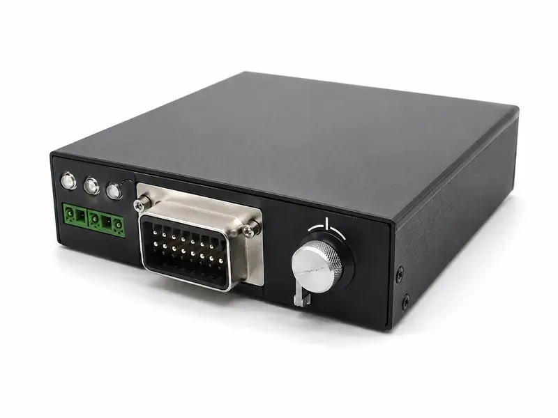 Primary lithium battery for long-storage special field equipment, with black rugged rectangular enclosure, front connector interface, screw terminals, and control knob